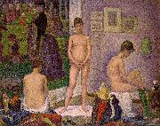 Georges Seurat The Models, painting